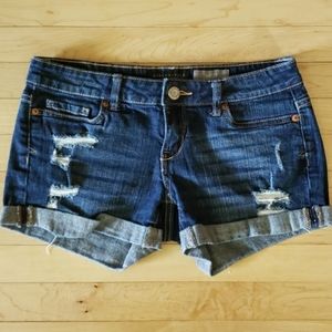 AEROPOSTALE Women's 90's Y2K LOW RISE MIDI Cuffed Shorts Size 0
